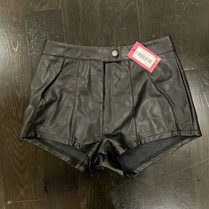 Edikted Micro Leather Shorts